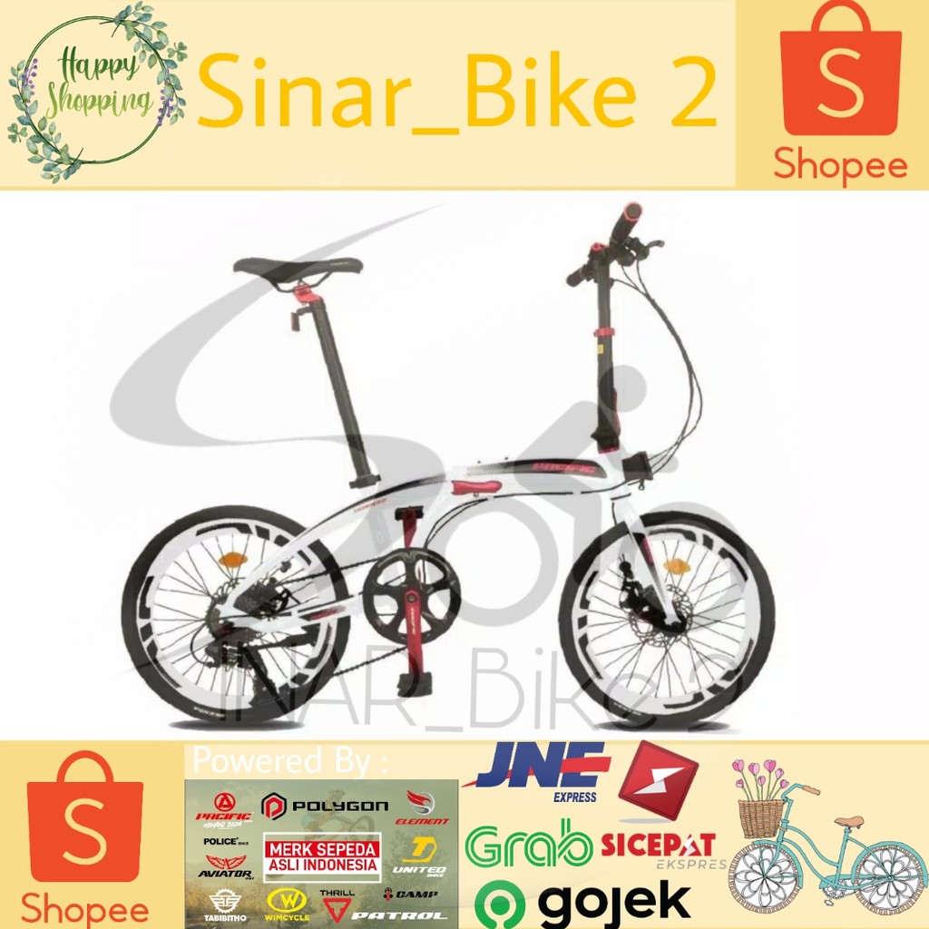 Sepeda Lipat Pacific Noris 2.3 Alloy 8 speed 20inch (Ekspedisi)