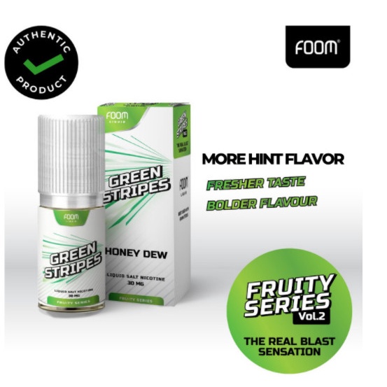 LIQUID 30ML FOOM GREEN STRIPES HONEYDEW RASA MELON 30MG