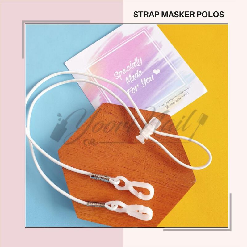 strap masker polos tali masker kalung masker 2in1 konektor strap mask laki pria murah