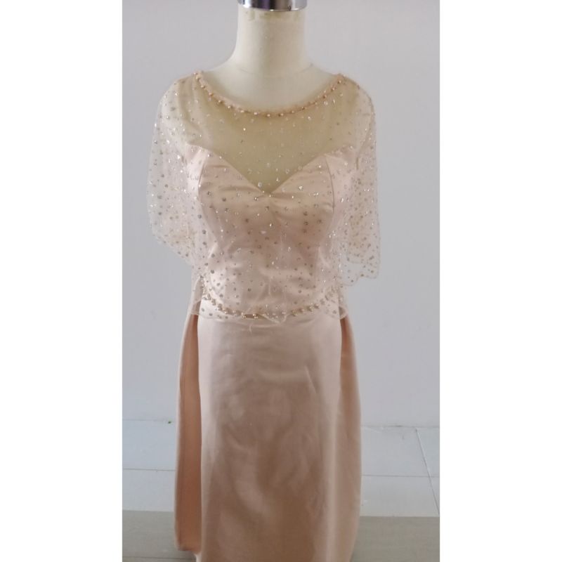 [GRATIS ONGKIR] GAUN MAMA GOLD 02 / GAUN PESTA PRELOVED / GAUN PESTA BEKAS