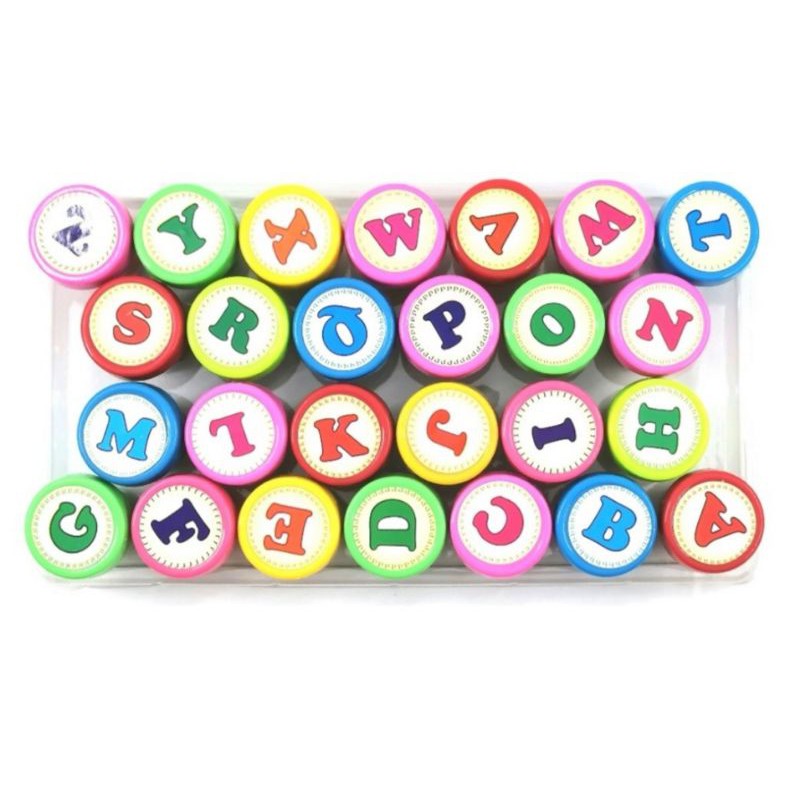 

alphabet stamp. stempel huruf anak