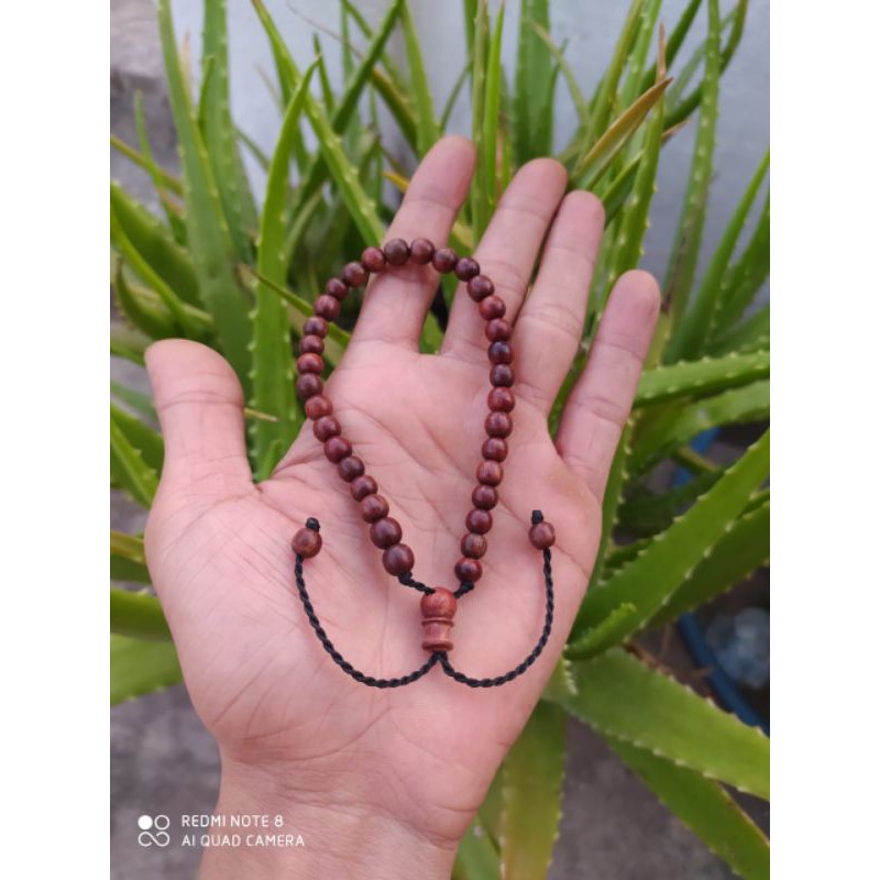 Gelang Tasbih 33 butir kayu Nagasari asli