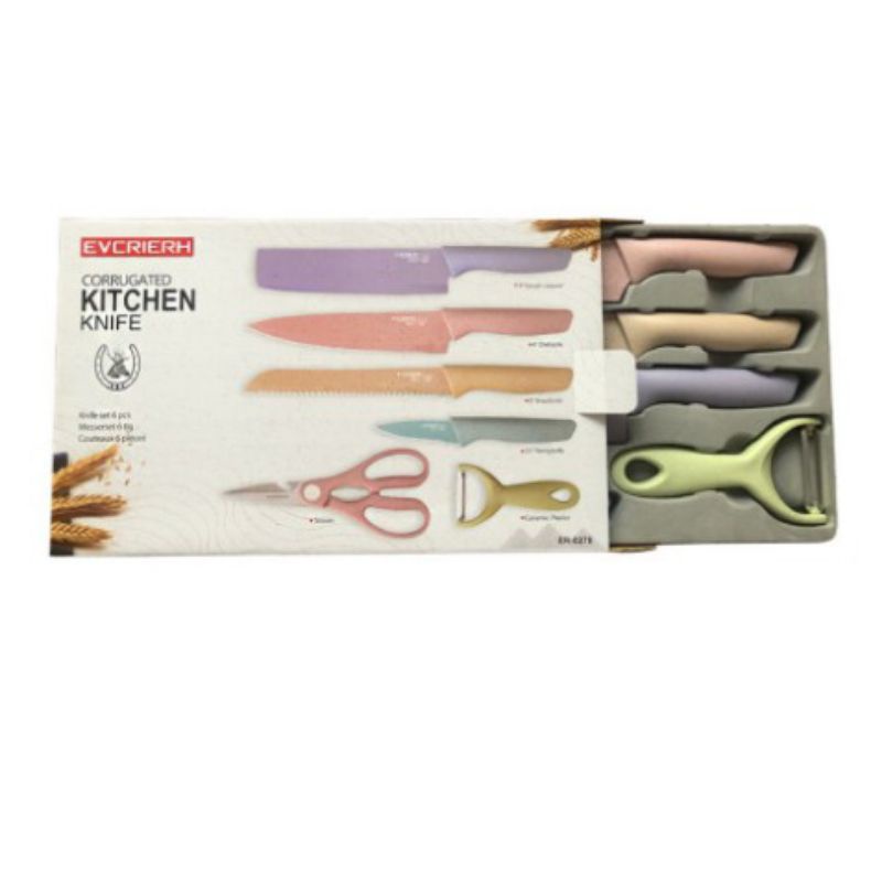 Set Pisau 6in1 Evcrierh stainless