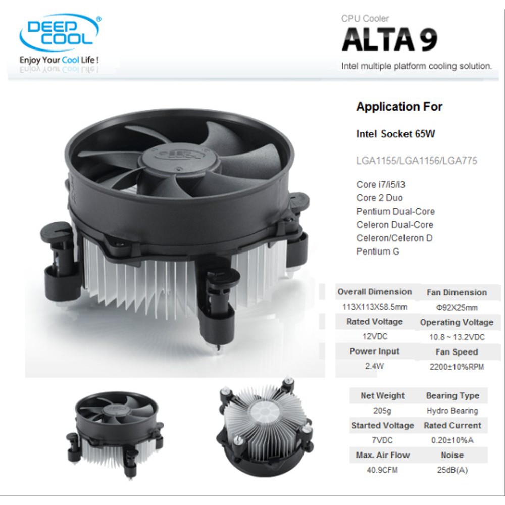 Deepcool Alta 9 Heatsink CPU Cooler for Intel CPU