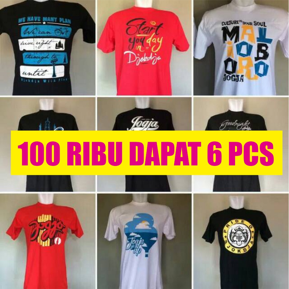 Doublefive - GROSIR ISI 6 PCS Kaos Pria Distro / Baju / Baju Kaos Pria / Kaos Pria / Baju Distro Pria Keren / Kaos Distro Pria Keren / Kaos Distro / Bonus Dadakan / Kaos Wanita / Baju Wanita / T - Shirt