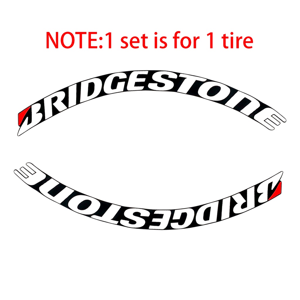 1 Set Stiker Karet Tulisan Bridgestone Siamese Untuk Dekorasi Velg Mobil 1