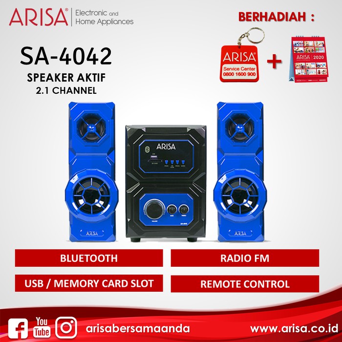 ARISA SA-4042 Speaker Aktif Blue
