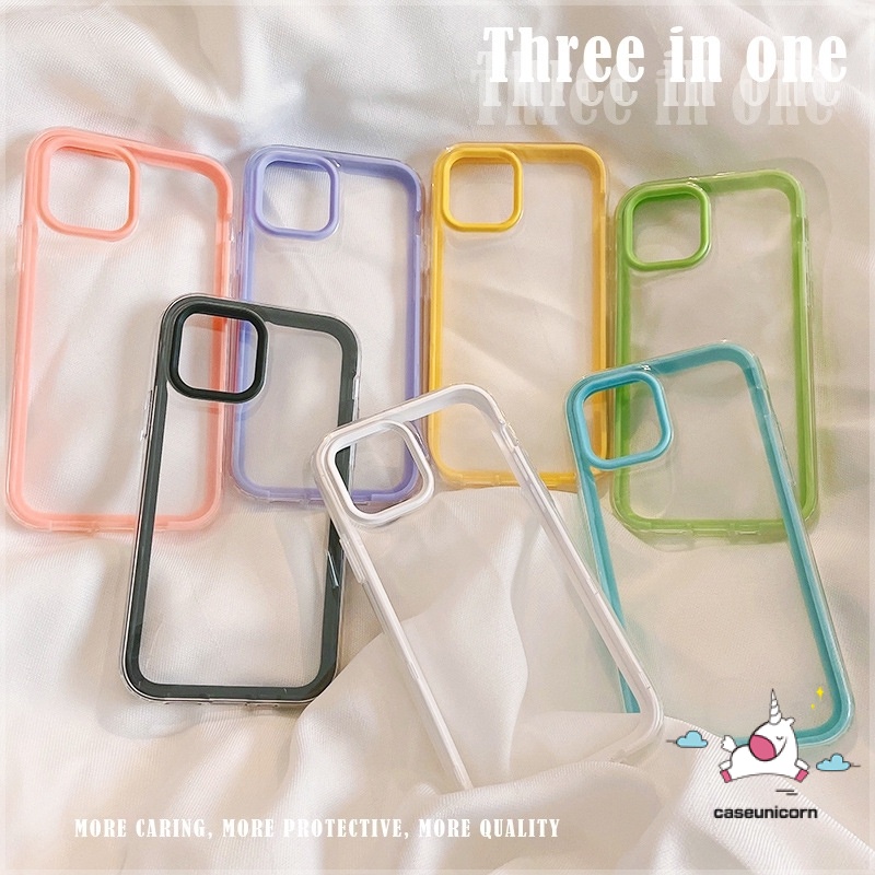 Soft Case Bumper 3 Lapis Warna Macaron Untuk Samsung A22 A30s A51 A20s A11 M32 M22 F22 A50s A50