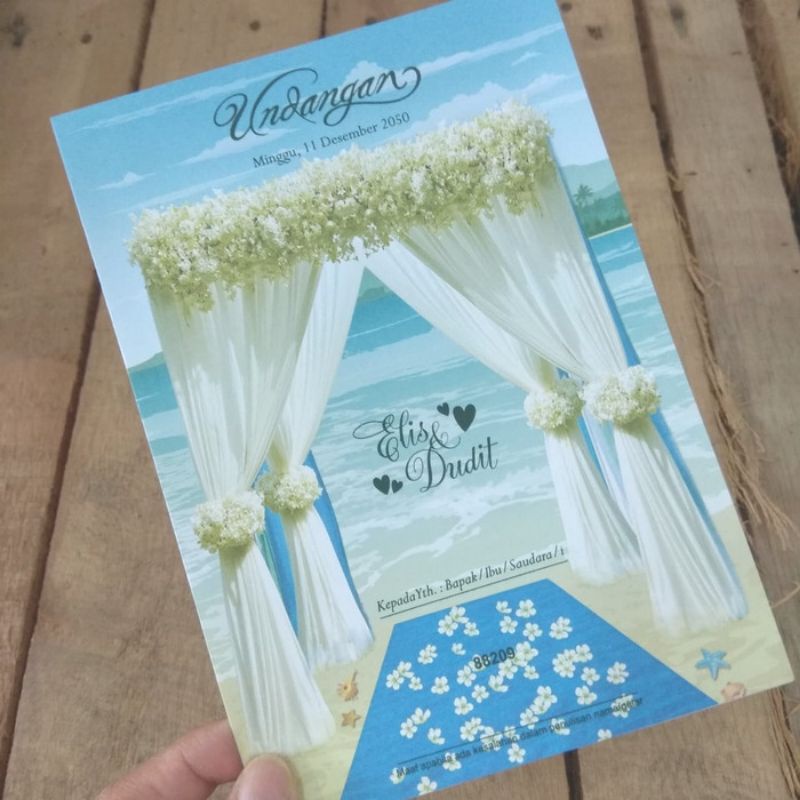 Blangko Undangan Erba / Kartu Undangan Murah kode 88209