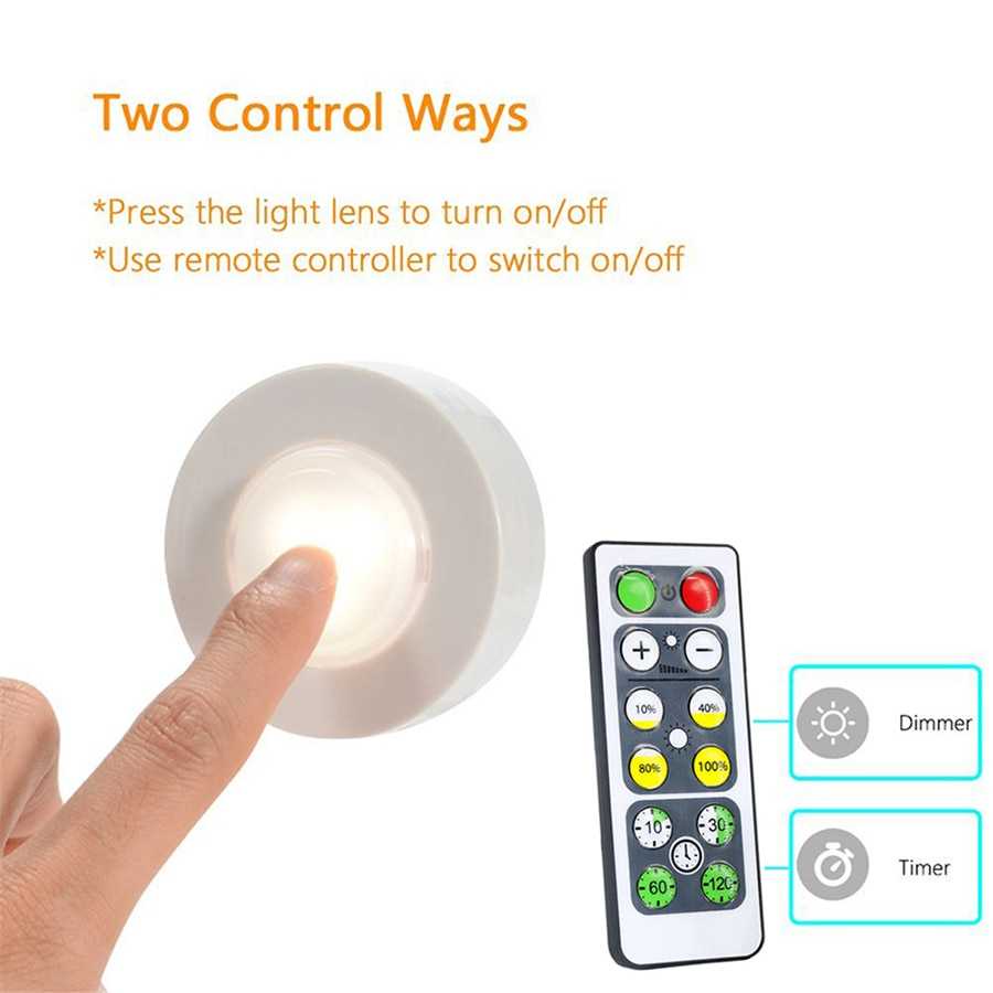 TD-DHA CANSHUO Lampu LED Kabinet Lemari Dimmable Touch Sensor Remote - YJ-904