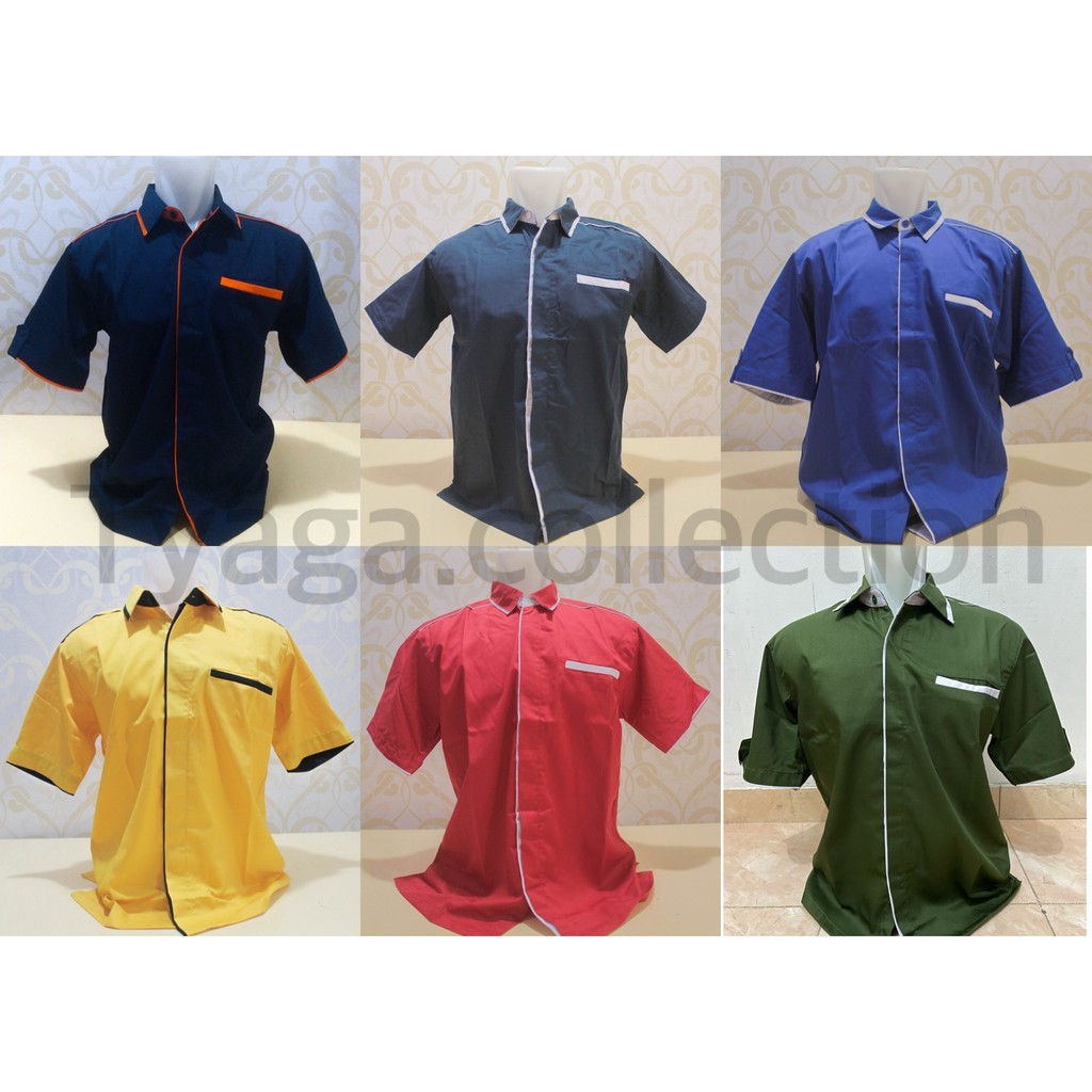 SERAGAM KOMBINASI, KEMEJA SERAGAM, BAJU KERJA, SERAGAM DRILL, BAJU PDH