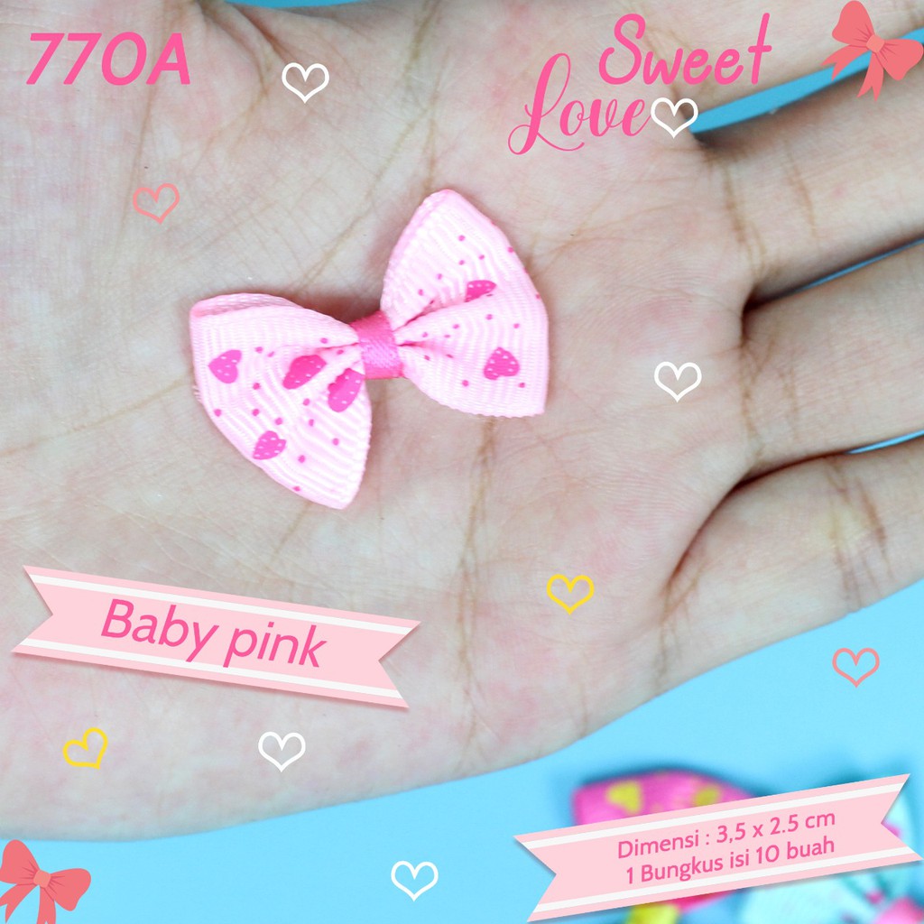 Pita Aplikasi Grosgrain Sweet Love 770A (Per-100Pcs)