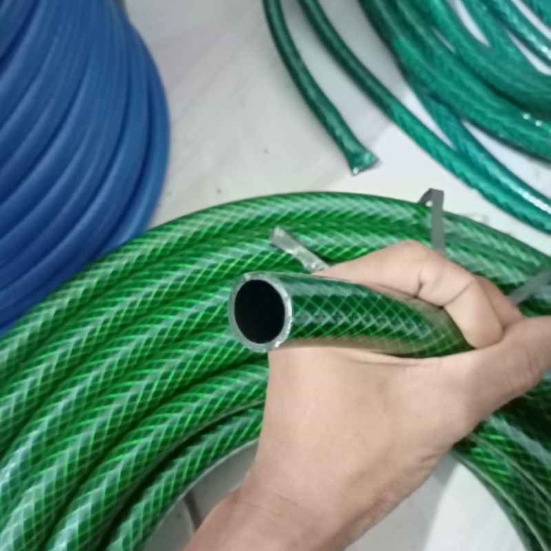 Selang Air 3/4 Inch Tebal 2 MM BRAVO Selang Benang Hijau Anti Lumut Harga Paling Murah