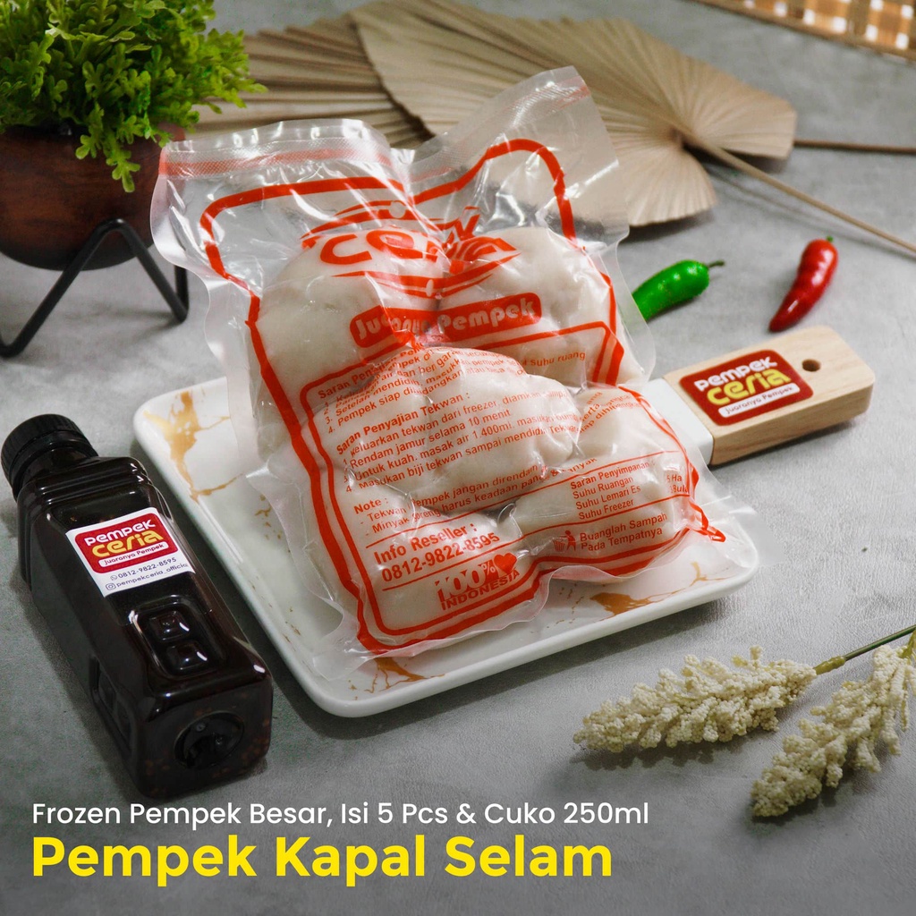 

Pempek Kapal Selam, Isi : 5 pcs + Cuko (Frozen/Vacuum) Pempek Ceria
