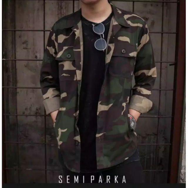 TRUCKER JACKET SEMI PARKA PRIA(SIZE M-XXL)-Loreng