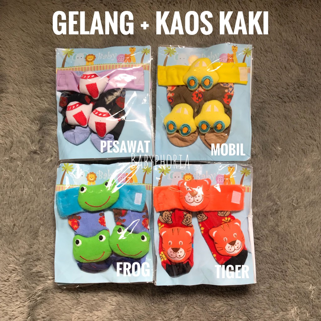 Set Kaos Kaki dan Gelang Kain Bayi BABYPHORIA