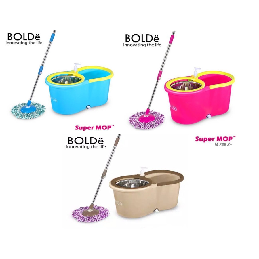 Alat Pel Lantai BOLDe Super Mop M 789 Stainless Steel Pengering