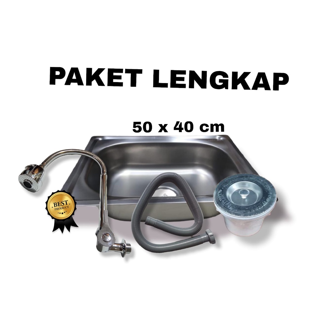 BAK CUCI PIRING STAINLESS / SINK CUCI PIRING / BAK CUCI PIRING 1 LUBANG / BAK CUCI PIRING SEPAKET