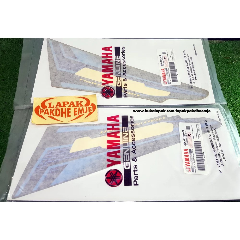 STICKER TUTUP AKI RX KING 2004 YAMAHA ORIGINAL BIRU STRIPING STIKER COVER SIDE RX KING 2004 HARGA
