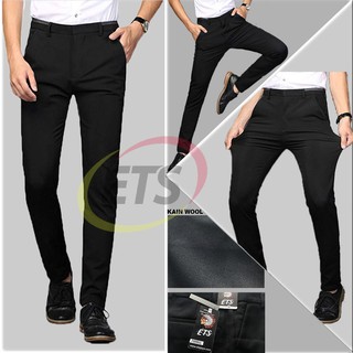  Jual  Celana  Slimfit Pria  Bahan Kantor Formal kerja  hitam 