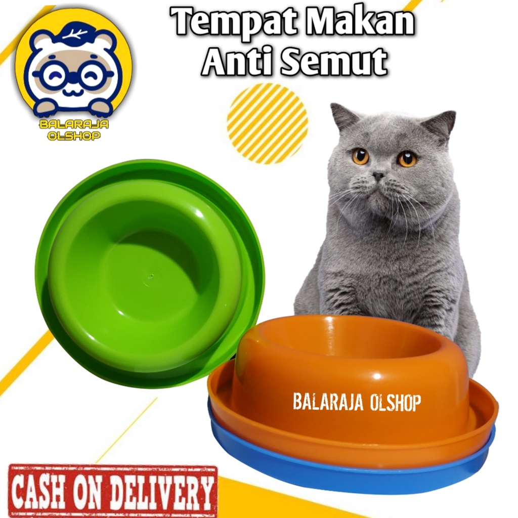 Tempat Makan Anti Semut Kucing Anjing 1 Pcs Warna Random