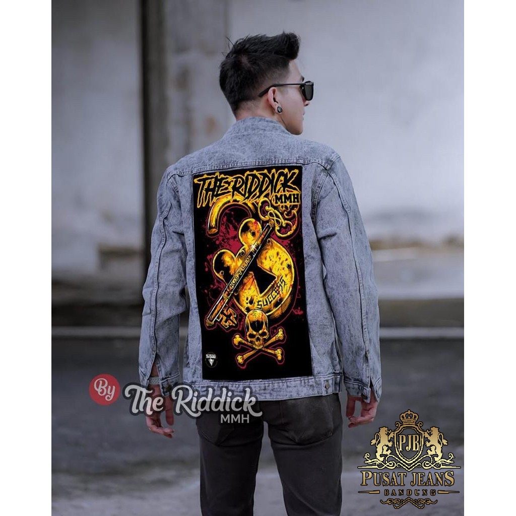 RCL - JAKET JEANS PRINTING PRIA-JEANS DENIM-JEANS COWOK-JAKET JEANS GAMBAR-JAKET