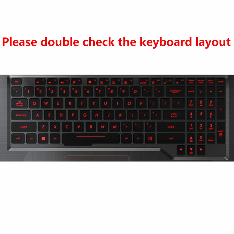 For 15.6inch ASUS FX63VD/VM Soft Ultra-thin Silicone Laptop Keyboard Cover Protector