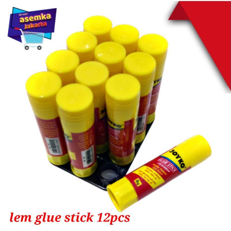 Lem Kertas Joyko Glue stick lem batangan 8g 15g 25g 12pcs