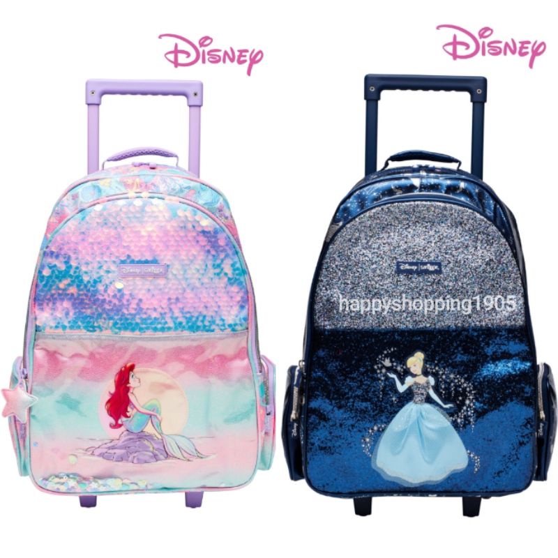 Jual READY STOCK! Smiggle Disney Princess Trolley Backpack With Light
