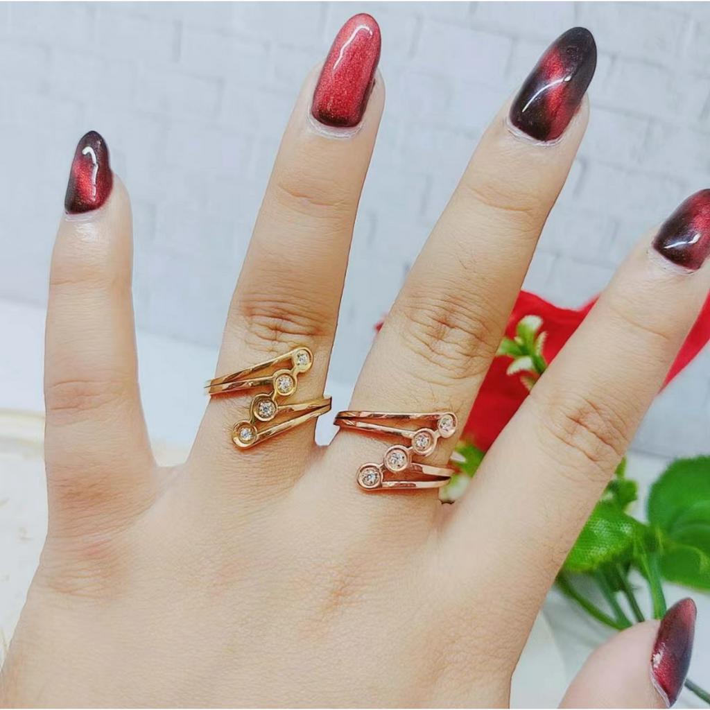 Cincin Titanium Permata Anti Karat Perhiasan Fashion R79/080