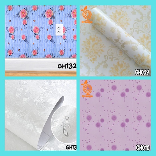 Wallpaper Dinding Wallpaper Stiker Wallpaper dinding Anak Walpaper Gh Premium Quality 45CM x 8Mtr Shabby Chic (Batik Elegan)