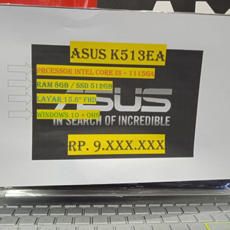 ASUS K513EA I3 1115G7 8GB SSD 512GB