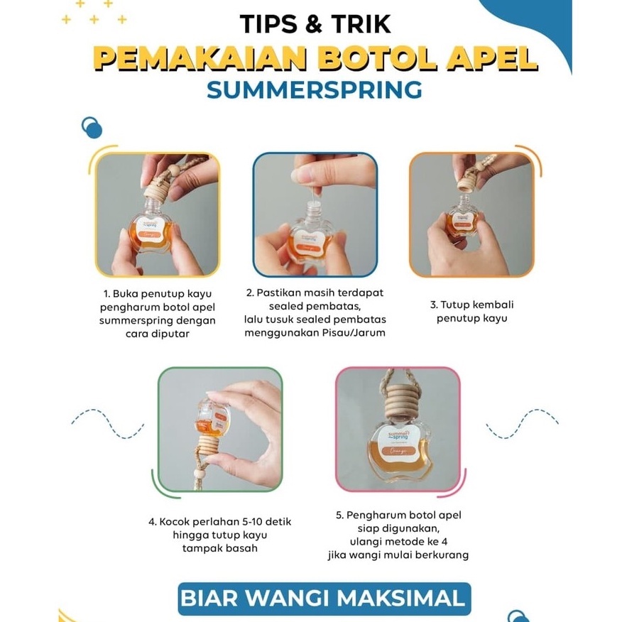 Pengharum Ruangan Aromaterapi Gantung Parfum Mobil Pewangi Kamar Mandi Tahan Lama Summer Spring