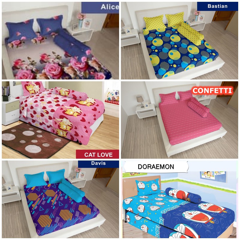 Ss Sprei Lady Rose 2in1 120 Mix Motif Sorong Duo 120X200 Ss Sprei Lady Rose 2in1 120 Mix Motif Sorong Duo 120X200