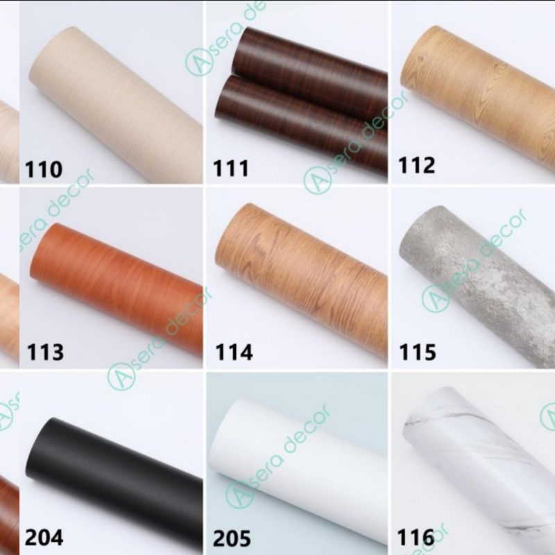 STIKER / STICKER PVC INTERIOR PELAPIS FURNITURE MOTIF KAYU