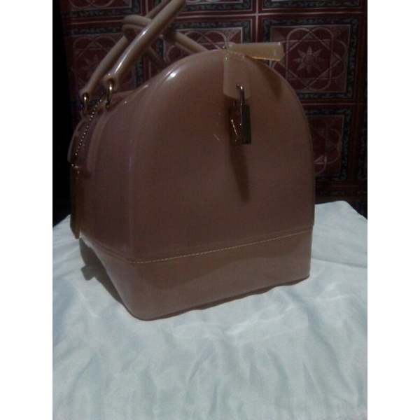 preloved furla jelly candy