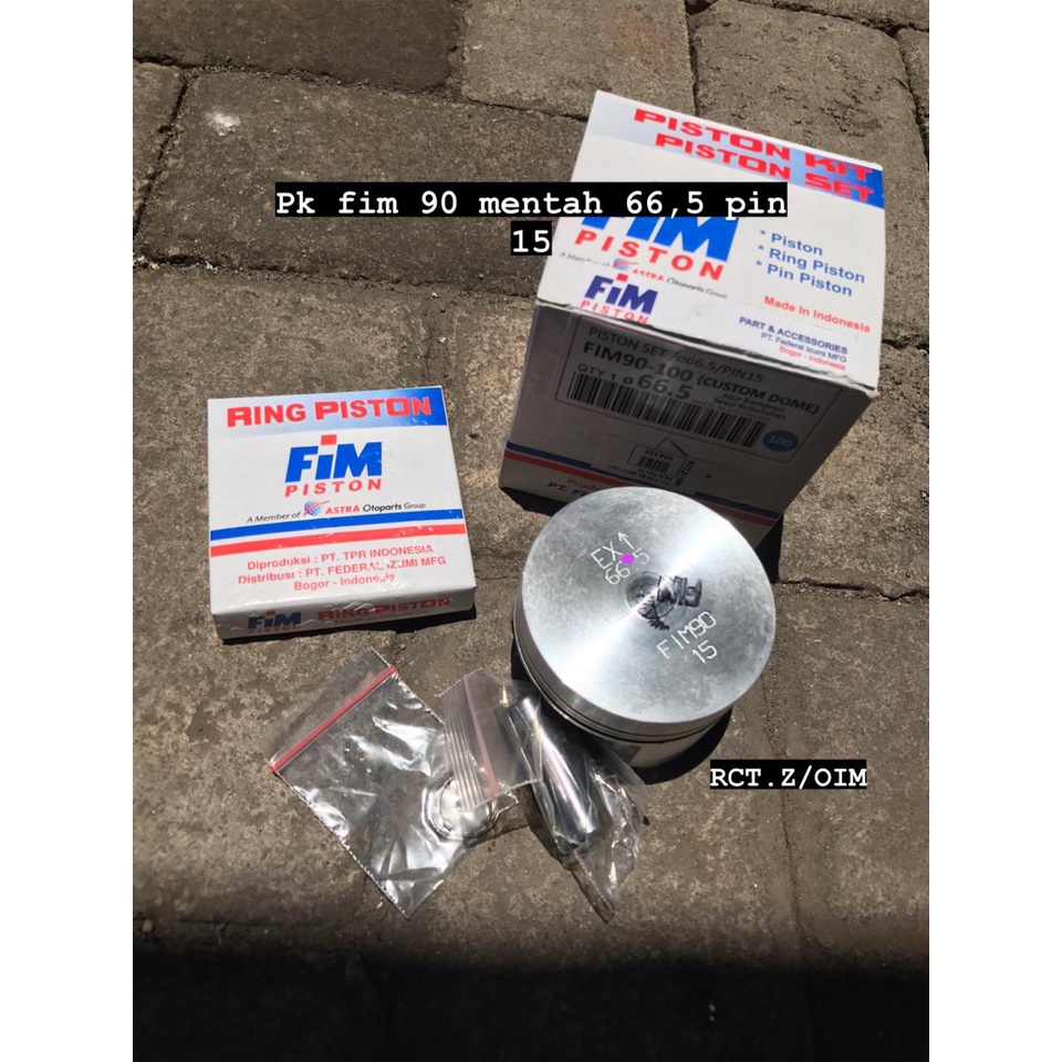 PISTON KIT FIM 90 MENTAH 66.5 66 68 PIN 15
