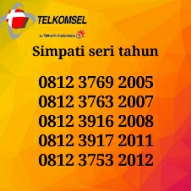 NOMOR CANTIK SIMPATI TELKOMSEL SERI TAHUN 2000AN