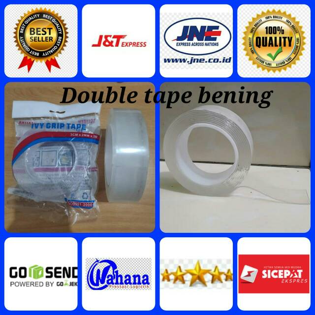 DOUBLE TAPE TRANSPARAN SOLIGEN-IVY GRIP TAPE  3cmx2MMx3M