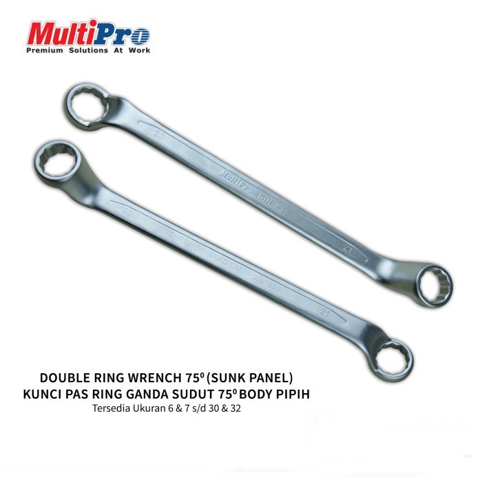 Kunci Ring 22 x 24 mm MULTIPRO Sunk Panel 45°/75°