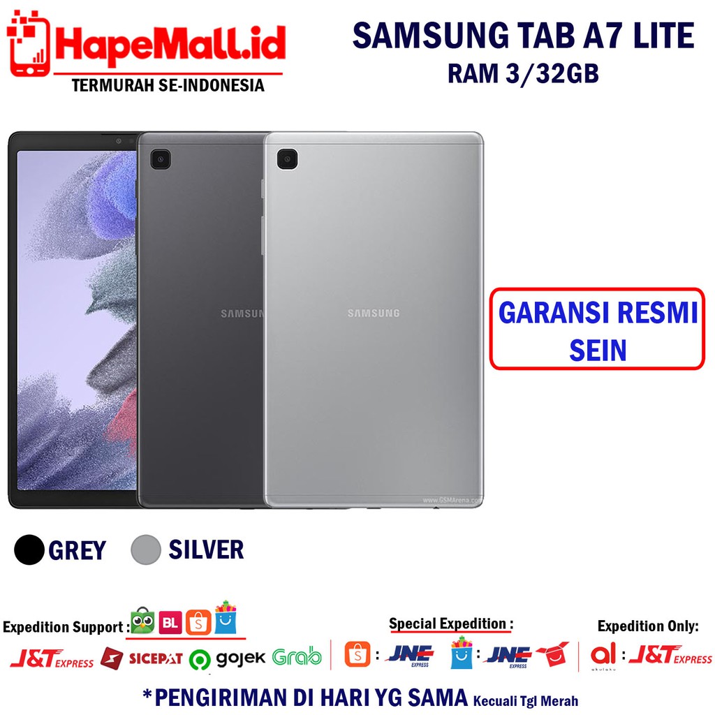 SAMSUNG GALAXY TAB A7 LITE RAM 3/32GB GARANSI RESMI SEIN TERMURAH