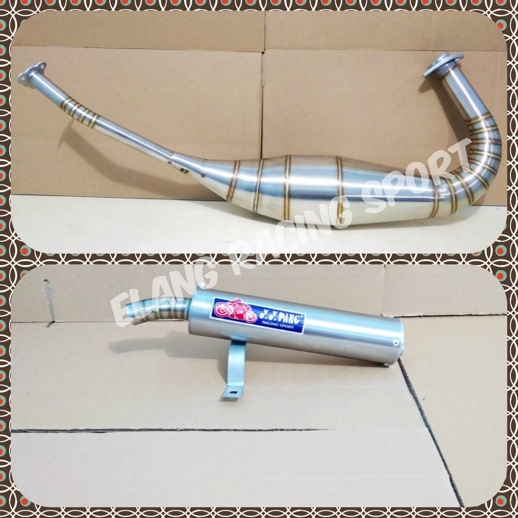 Knalpot ninja R RR SS YY PANG full stainless model non kobra silincer warna titan