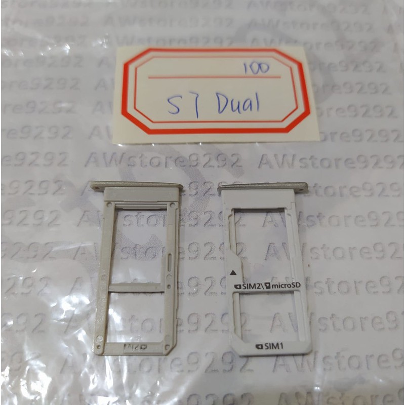 Slot Tempat Dudukan Kartu Simcard Sim card Lock Simtray Sim Tray Samsung S7 G930 Dual Sim