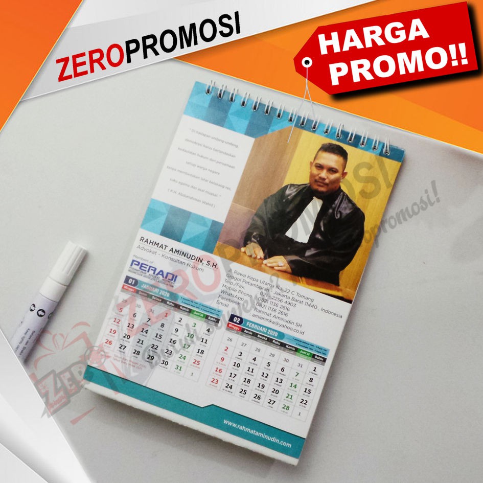 

Cetak Souvenir Kalender Duduk Meja Custom Termurah