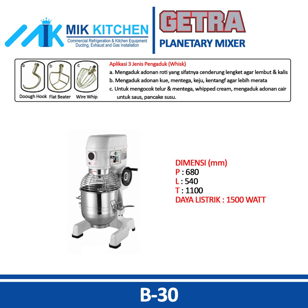 GETRA B-30 HJ( Planetary Mixer )