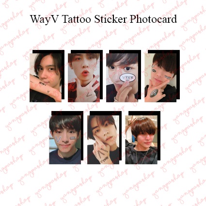 [READY / SET] TATTOO STICKER WVIS PHOTOCARD UNOFFICIAL FANMADE YANGPASHOP XIAOJUN HENDERY WINWIN