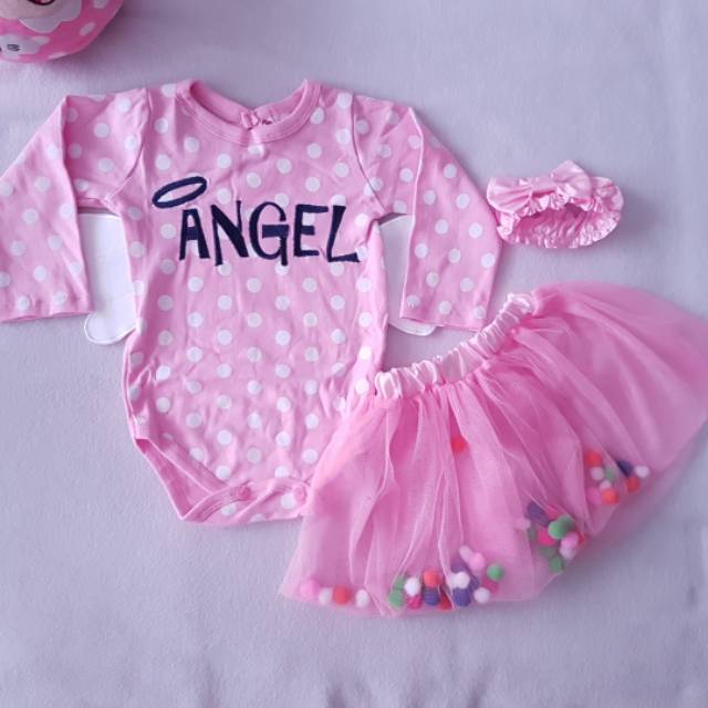 Baby G Collection GFD2092 Set Jumpsuit Angel Wing