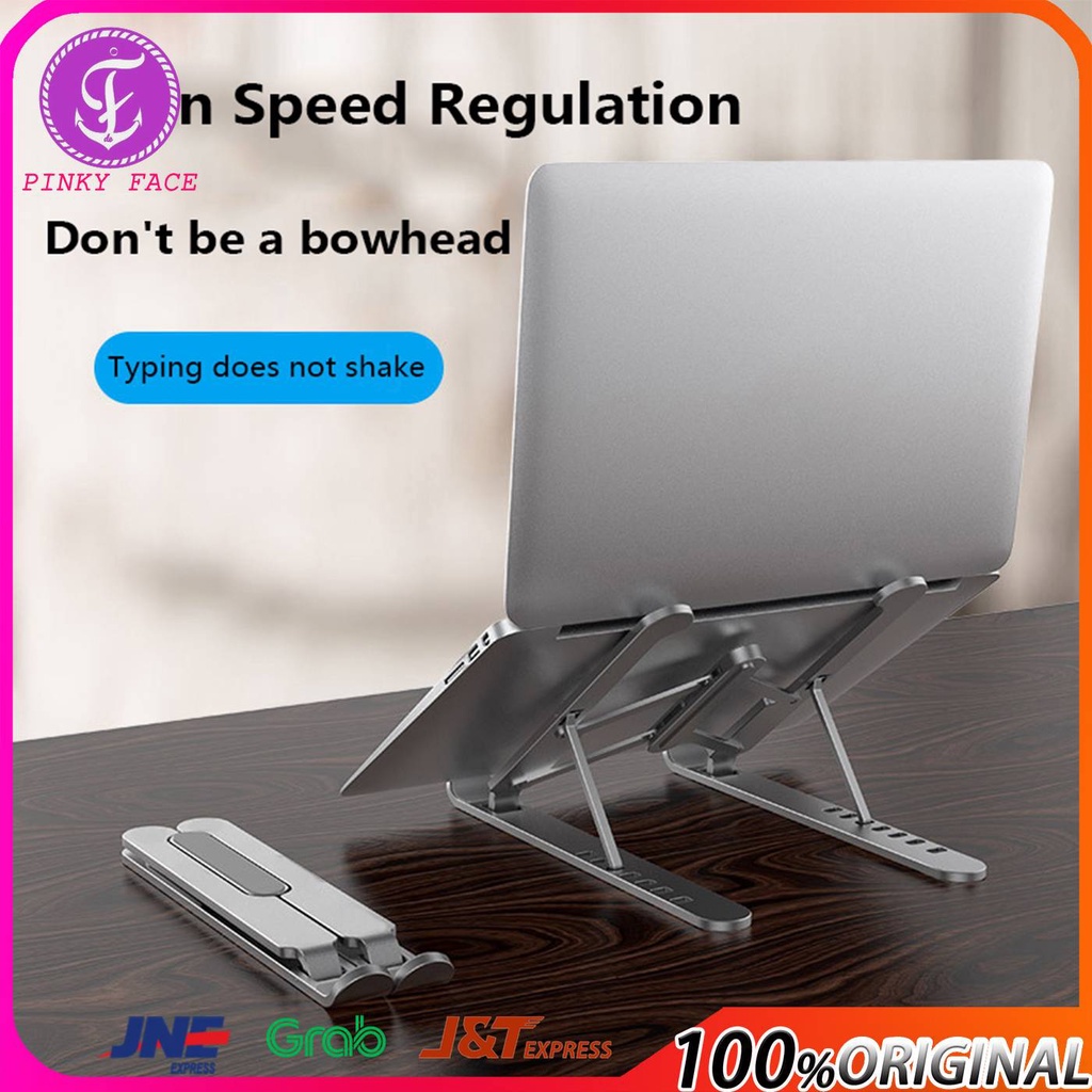 Holder Aluminium Adjustable Portable Holder Untuk Macbook iPad Pentab laptop holder stand aluminium