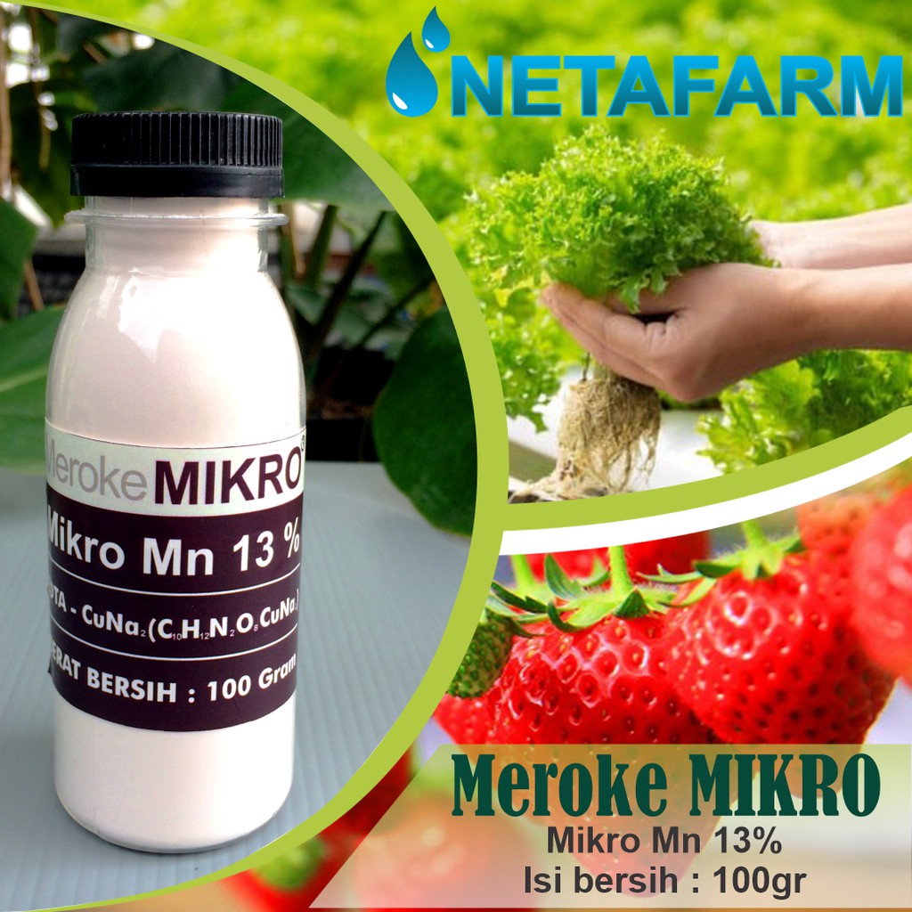 Pupuk Meroke Mikro Mn 13% EDTA - Kemasan 100 gr