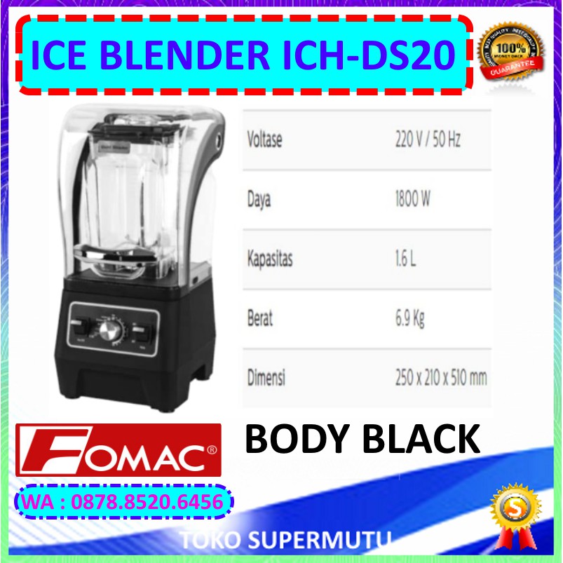Ice Blender Milkshake ICH-DS20 BlenderJus Fomac